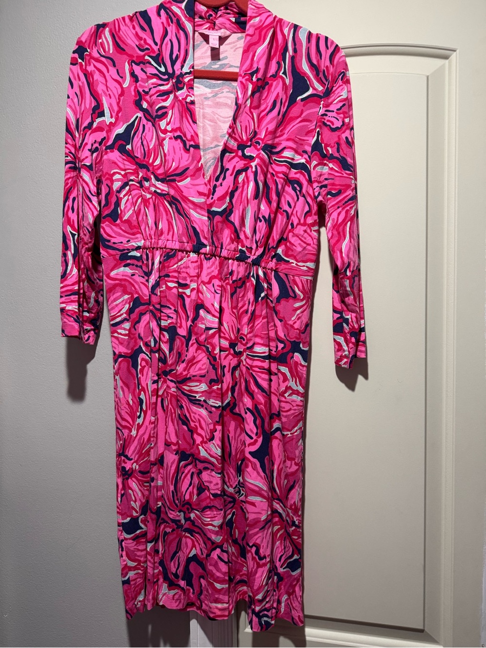 Lilly Pulitzer Pink Multi Floral Print Wrap Dress
